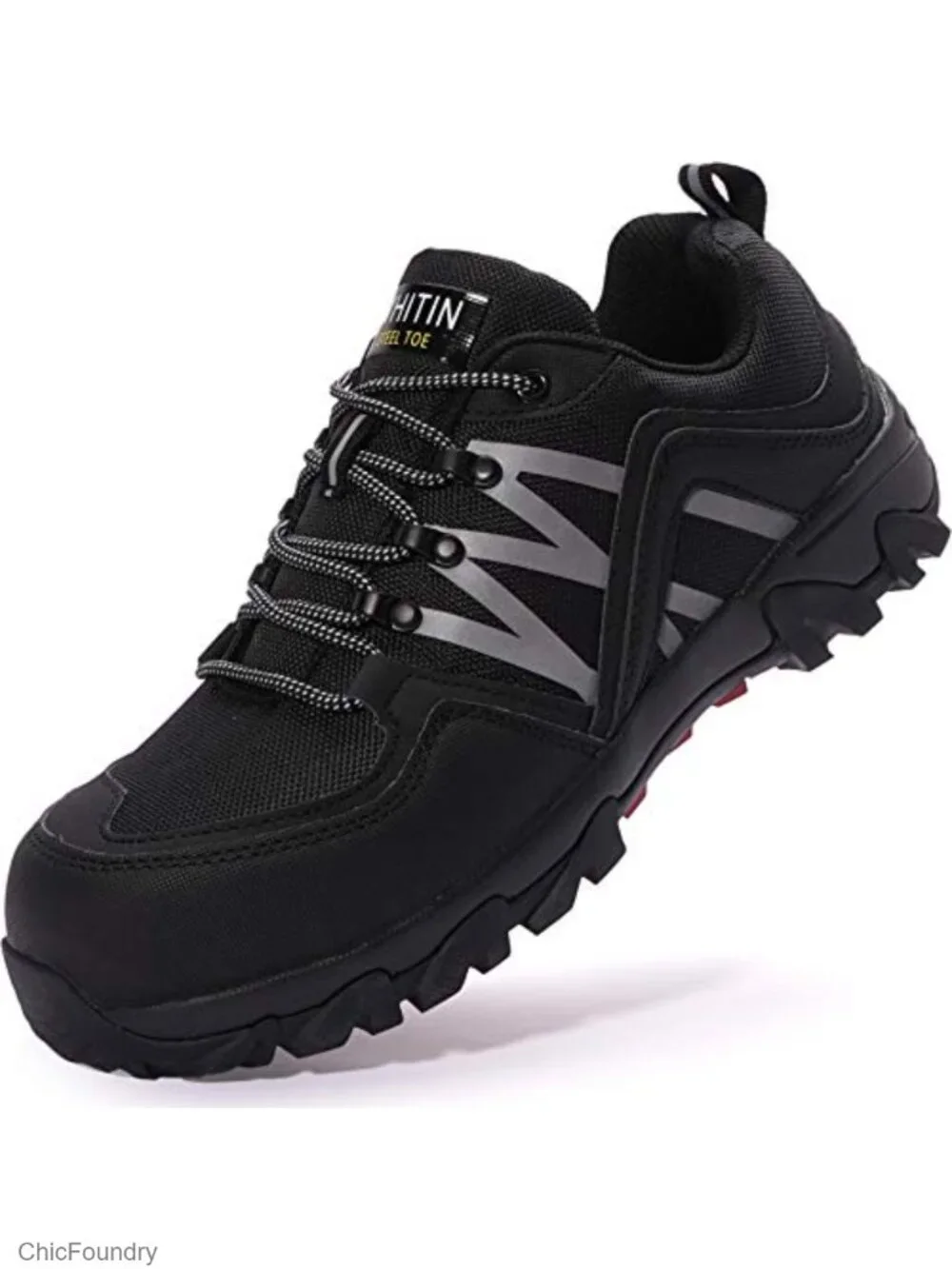 Men's Steel Toe Safety Work Shoes Slip-Resistant Oxford & Synthetic Leather